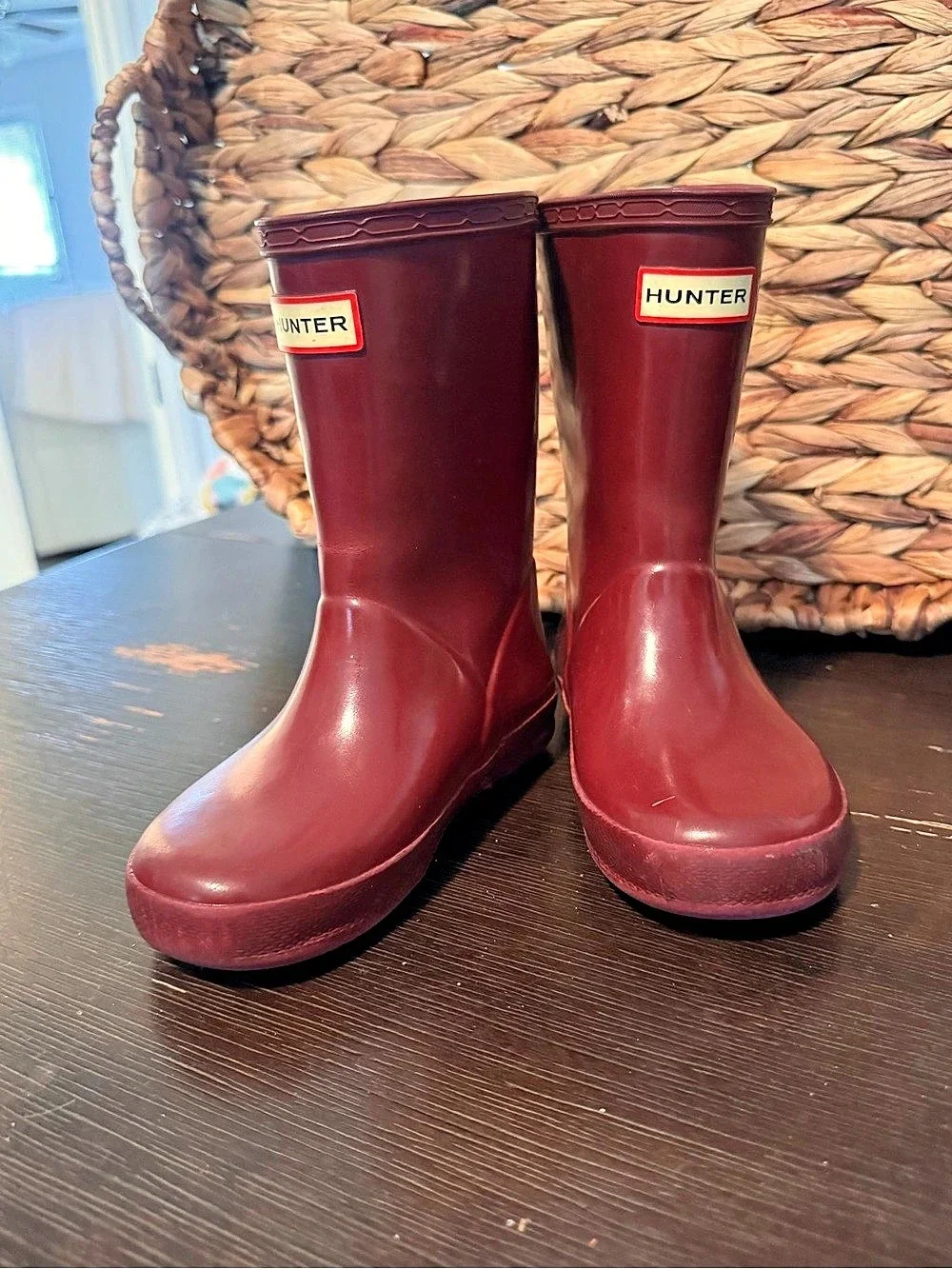 Hunter Kids First Classic Rain Boots Red Like New